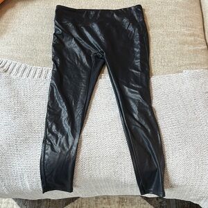Black Faux Leather Leggings